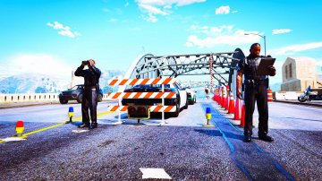 Police Bridge Checkpoint - LSPD - GTA5
