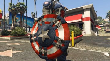 Captain America Modern Soldier + Shield [Add-On Ped] - GTA5