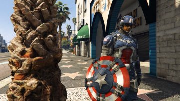 Captain America Modern Soldier + Shield [Add-On Ped] - GTA5