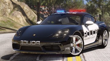Porsche 718 Cayman S | Hot Pursuit Police [Add-On / Replace] - GTA5