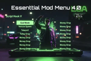 Essential Mod Menu 4.0 pour GTA V - Menu mod léger et puissant Ohmymodz avec support Lua