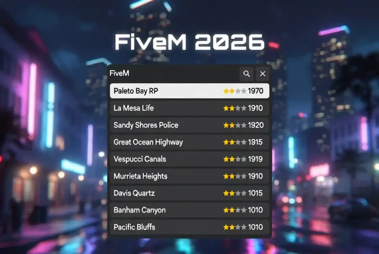 FiveM 2026 - Meilleurs serveurs GTA RP France avec liste des serveurs populaires