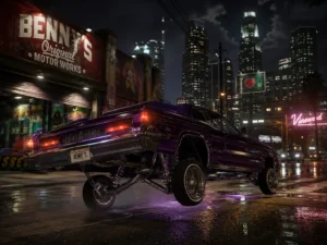 Lowrider hydraulique customisé avec le mod Benny’s Original Motor Works dans GTA 5