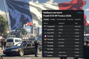 Meilleurs serveurs FiveM GTA RP France 2026 - Serveurs roleplay français populaires