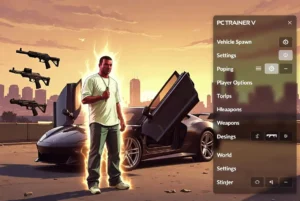 PC Trainer V GTA 5 - Meilleur mod menu trainer pour GTA V Solo avec spawn véhicules et God Mode