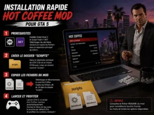 Guide d’installation du script Hot Coffee pour GTA 5 avec Script Hook V et configuration des fichiers