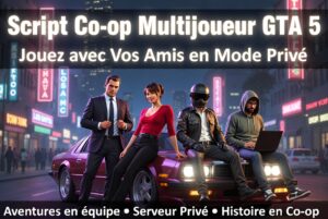 Script Co-op Multijoueur GTA 5 : Jouez avec vos amis en mode privé. Découvrez le meilleur mod multijoueur GTA 5 pour faire le mode histoire et free roam en coopération sans GTA Online.