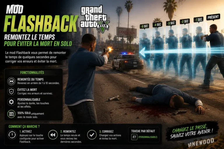 Mod Flashback GTA 5 : Remontez le Temps pour Éviter la Mort en Solo