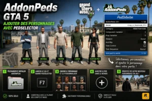 AddonPeds GTA 5 : ajouter des personnages avec PedSelector
