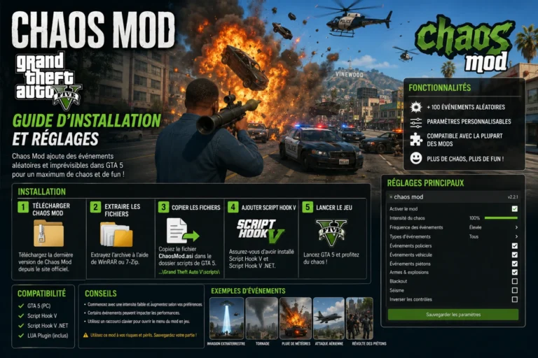 Chaos Mod GTA 5 : guide d’installation et réglages