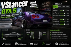 VStancer GTA 5 : modifier la suspension et le carrossage